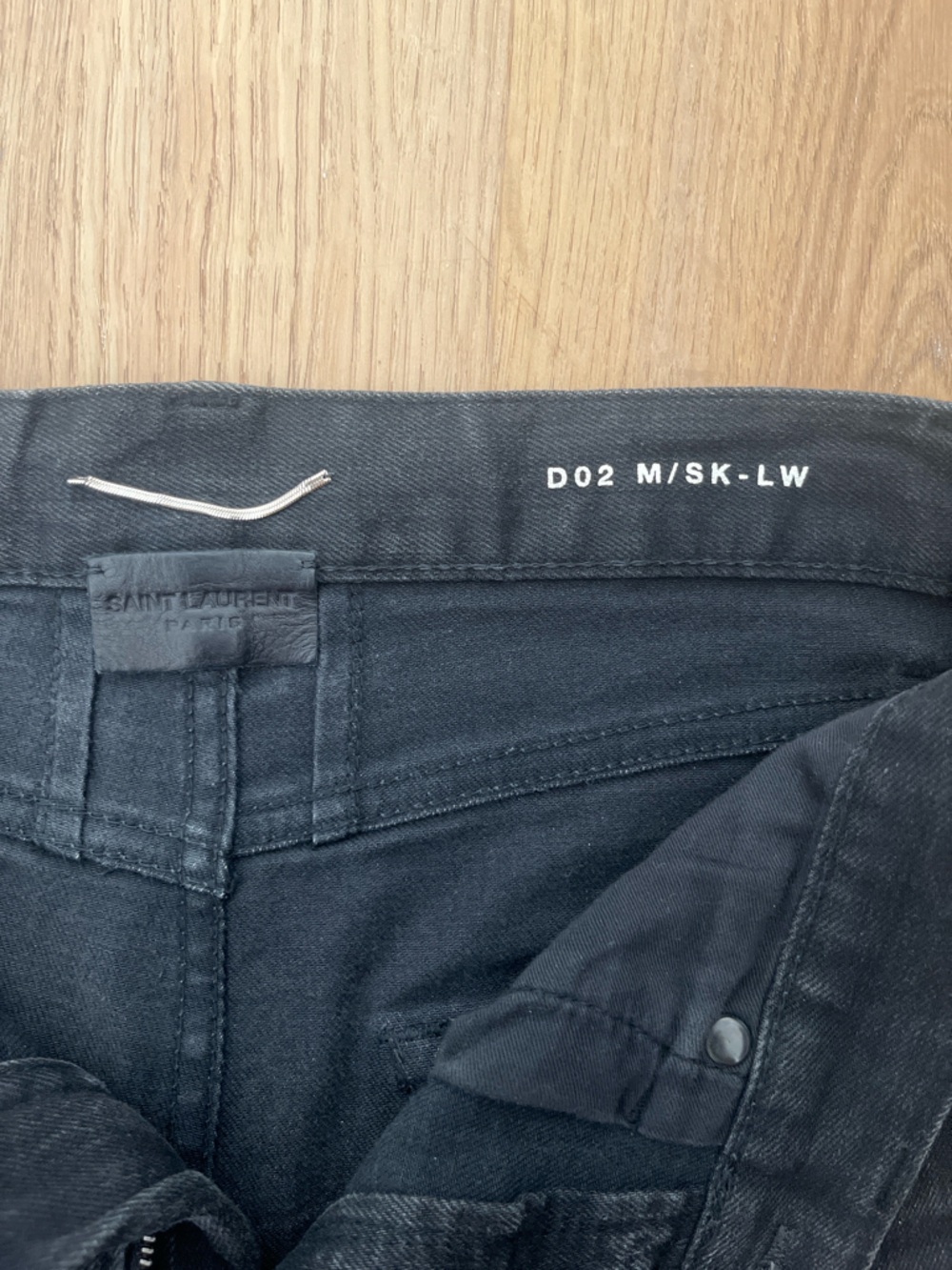 Rare SS13 Hedi Slimane Saint Laurent Paris black crash denim man’s size 28 - Picture 2 of 4